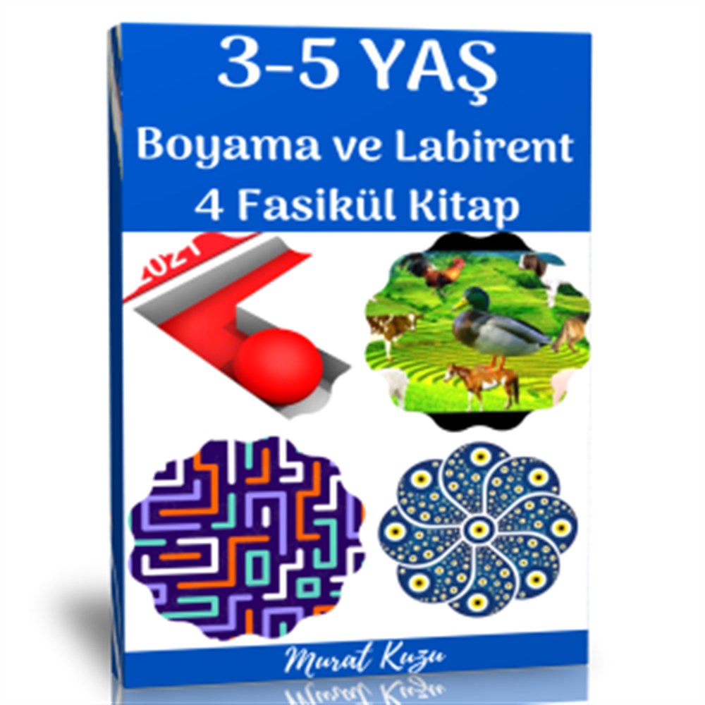 3-5 YAŞ Boyama ve Labirent Kitap Seti (4 Fasikül Kitap)