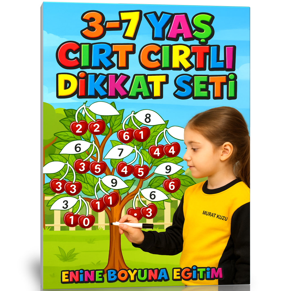 3-7 Yaş Cırt Cırtlı Dikkat YAZ-SİL Eğitim Seti