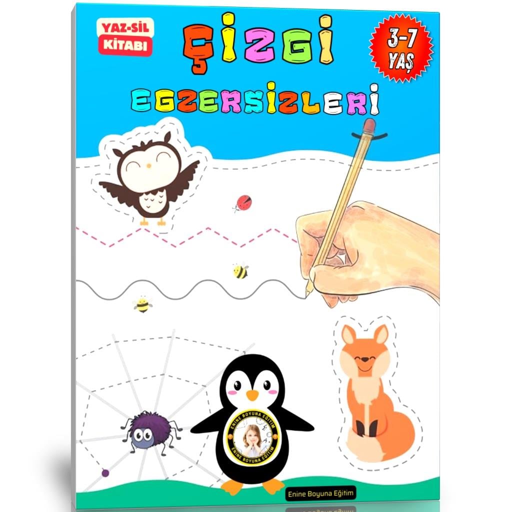 3-7 Yaş Çizgi Egzersizleri YAZ-SİL Kitabı