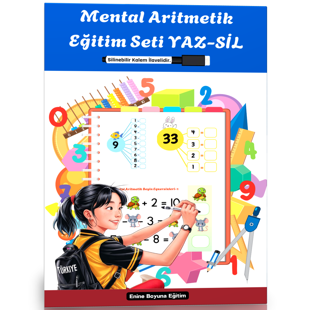 3-7 Yaş Mental Aritmetik Eğitim Seti YAZ-SİL