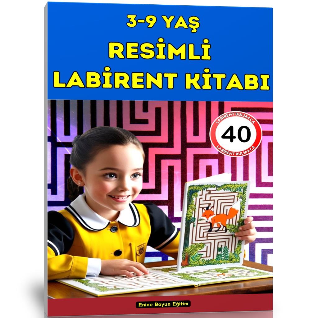 3-9 Yaş Resimli Labirent Kitabı (40 Seçilmiş Labirent)