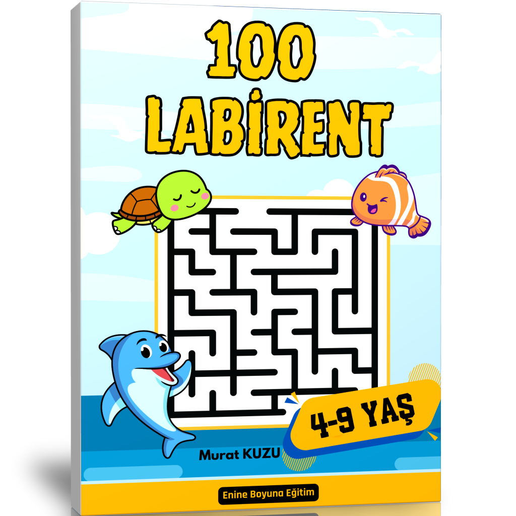4–9 Yaş Labirent Bulmaca Kitabı (100 Labirent – Cevaplı)