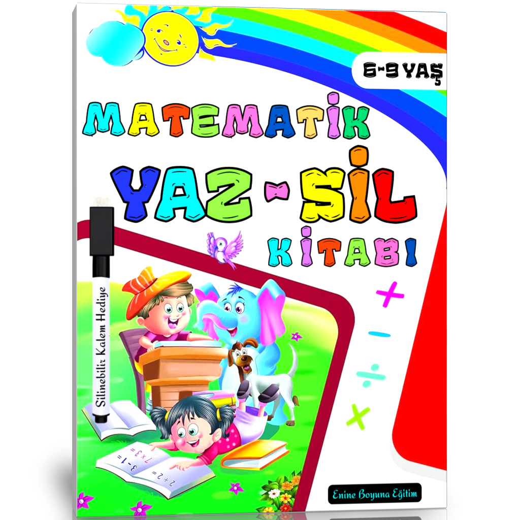 6-9 YAŞ Matematik YAZ-SİL Kitabı 