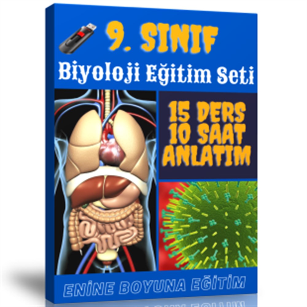 9. Sınıf Biyoloji Görüntülü Eğitim Seti (15 Ders – 10 Saatlik Anlatım)