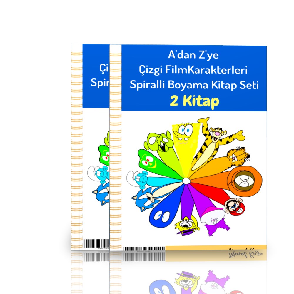 Adan Zye Çizgi Film Karakterleri Boyama Kitap Seti (2 Kitap)