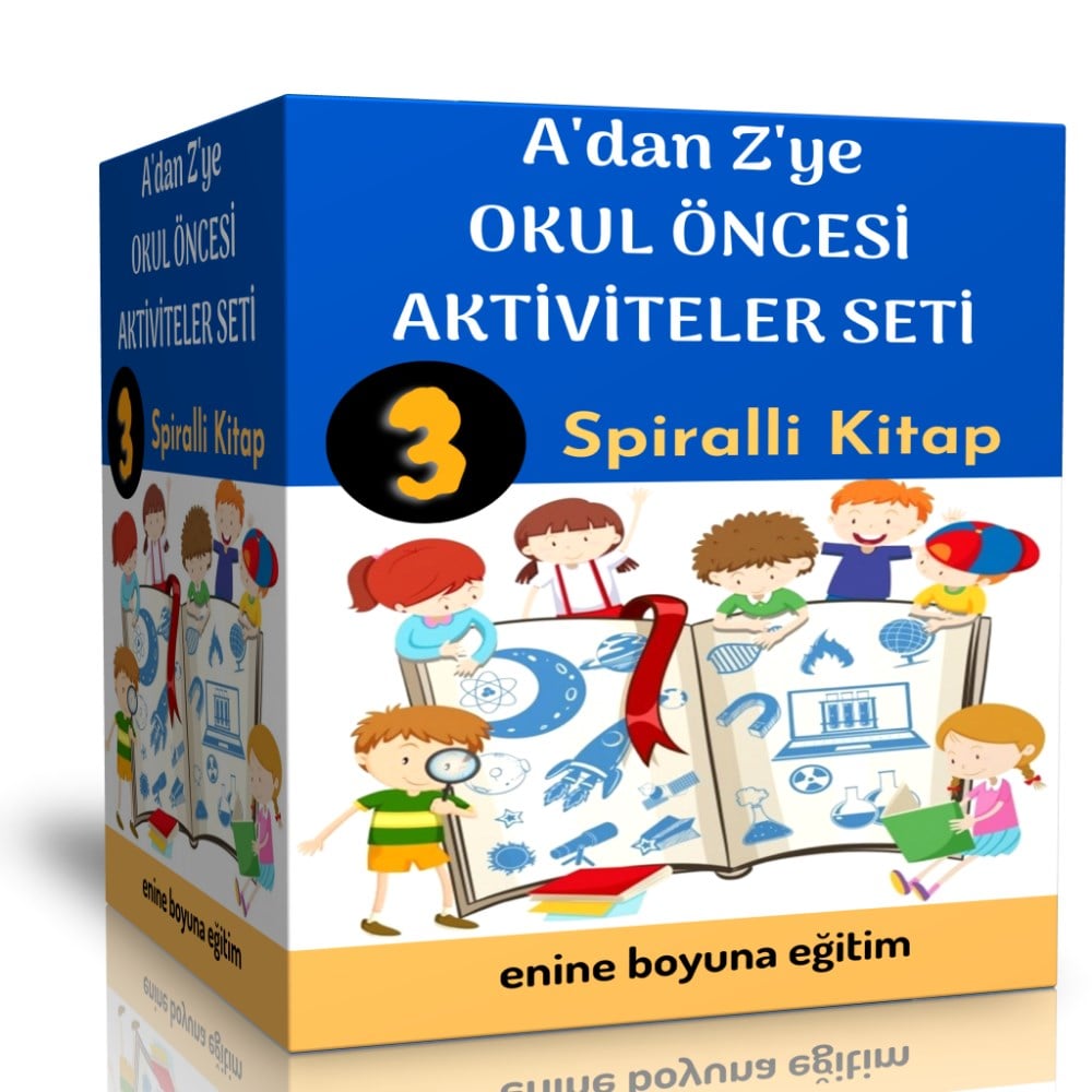 Adan Zye Okul Öncesi Aktiviteler Seti (3 Spiralli Kitap)