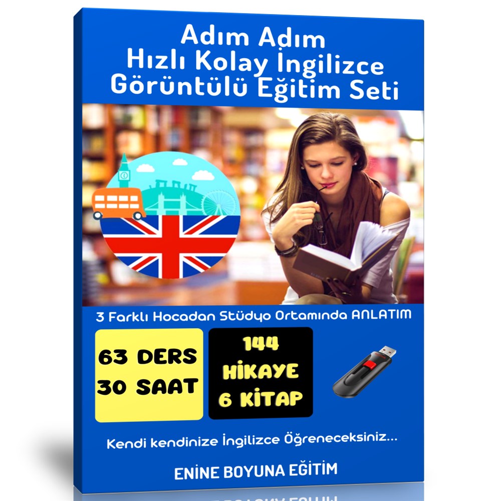 Adım Adım Hızlı Kolay İngilizce Görüntülü Eğitim Seti