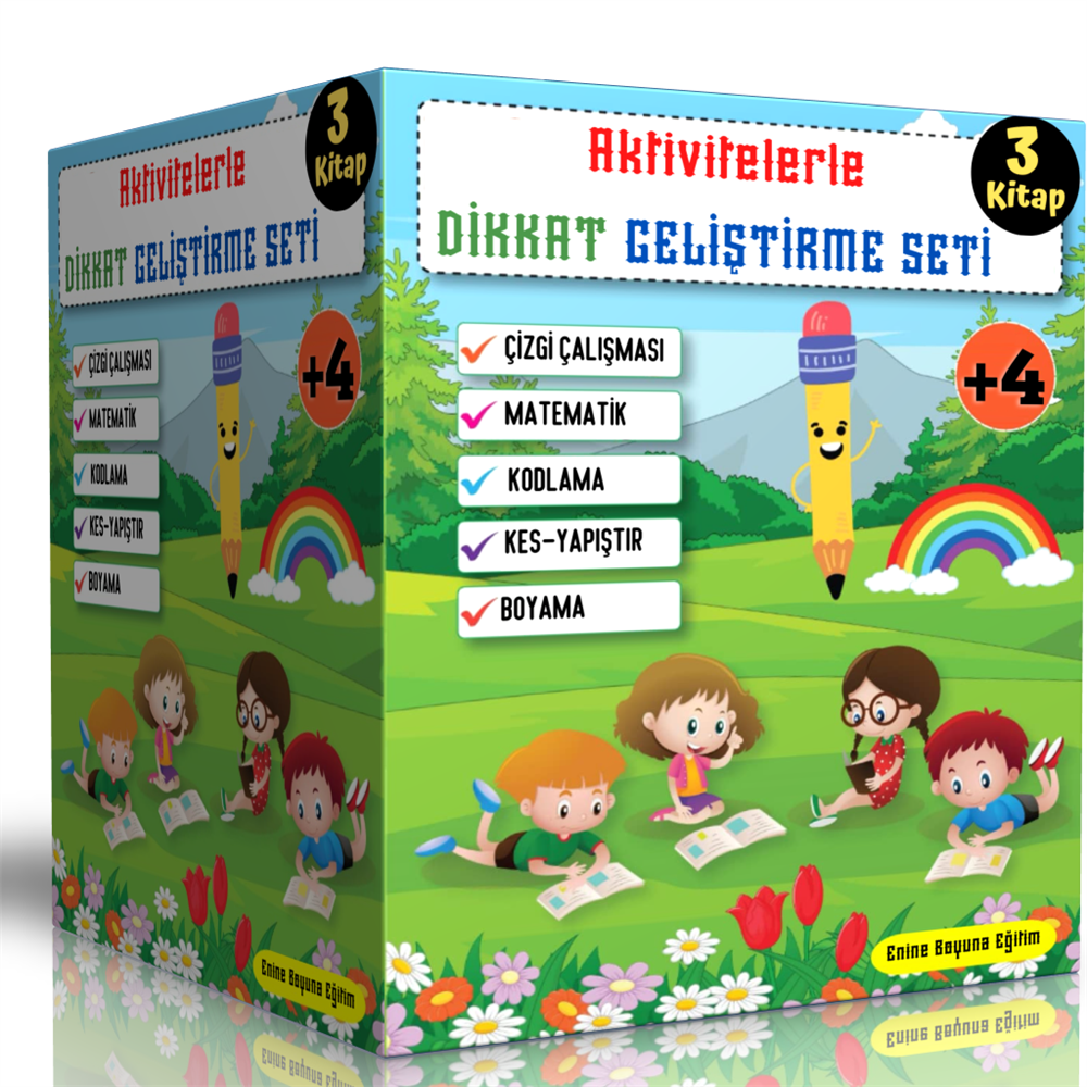 Aktivitelerle Dikkat Geliştirme Seti (3 Süper Kitap)