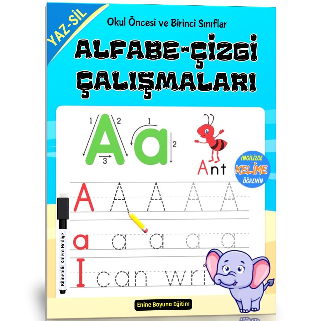 Alfabe ve Çizgi Çalışmaları YAZ-SİL Kitabı
