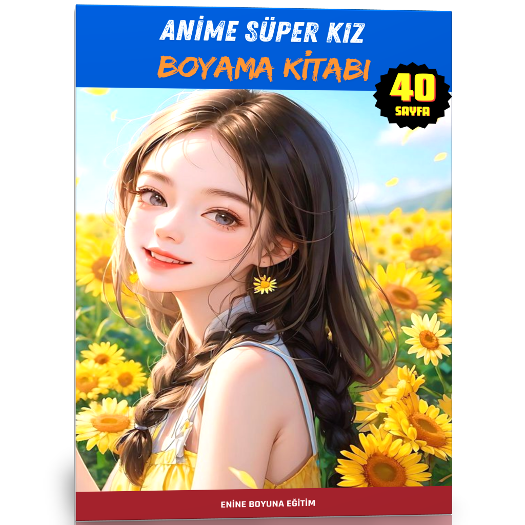 Anime SÜPER KIZ Boyama Kitabı (40 Tam Sayfa)