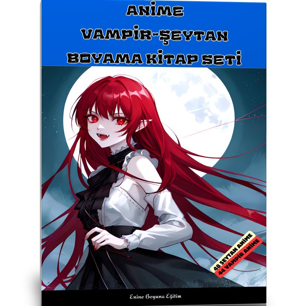 Anime Vampir Kız – Anime Şeytan Kız Boyama Kitabı (2 Kitap)