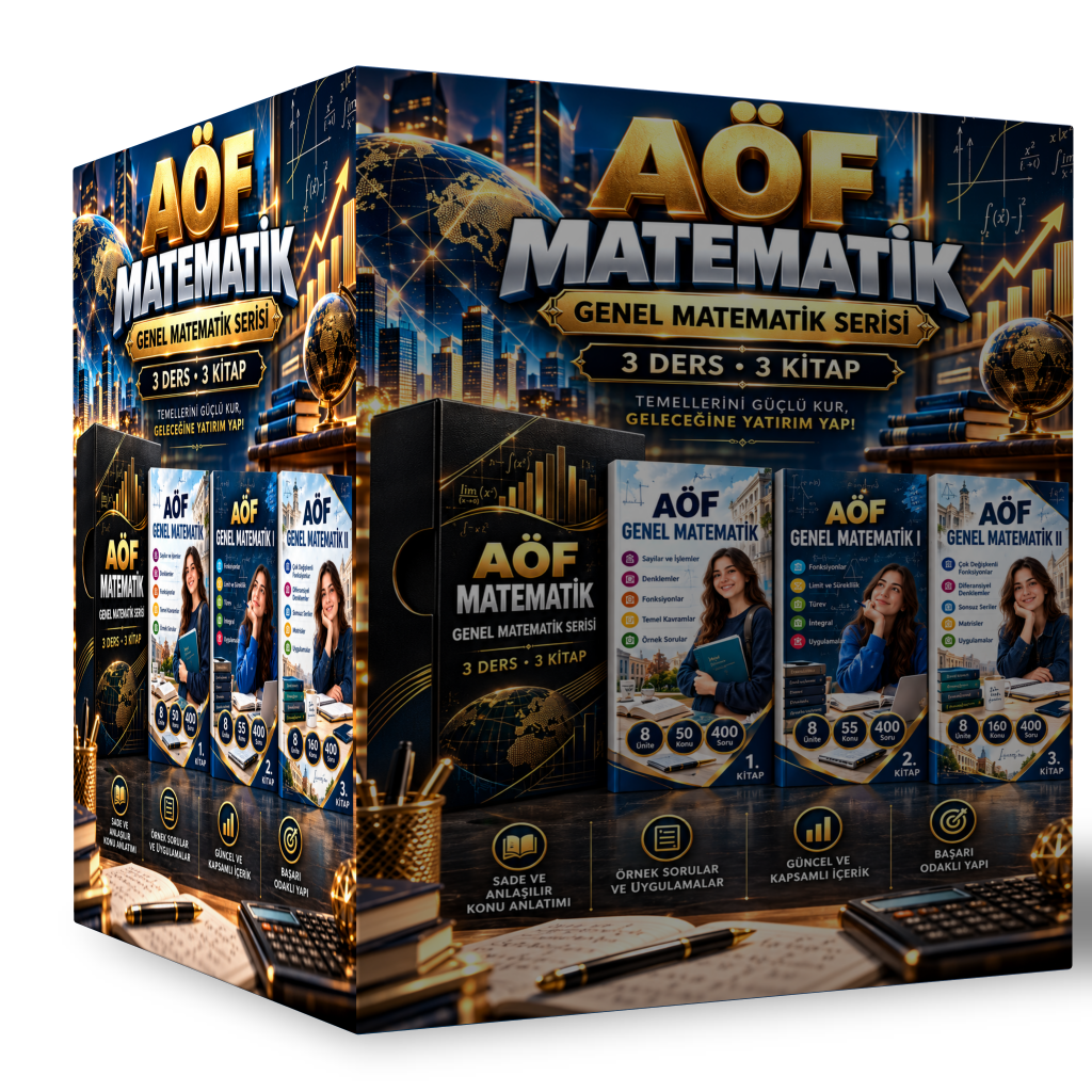 AÖF GENEL MATEMATİK TAM SET – 3 KİTAP