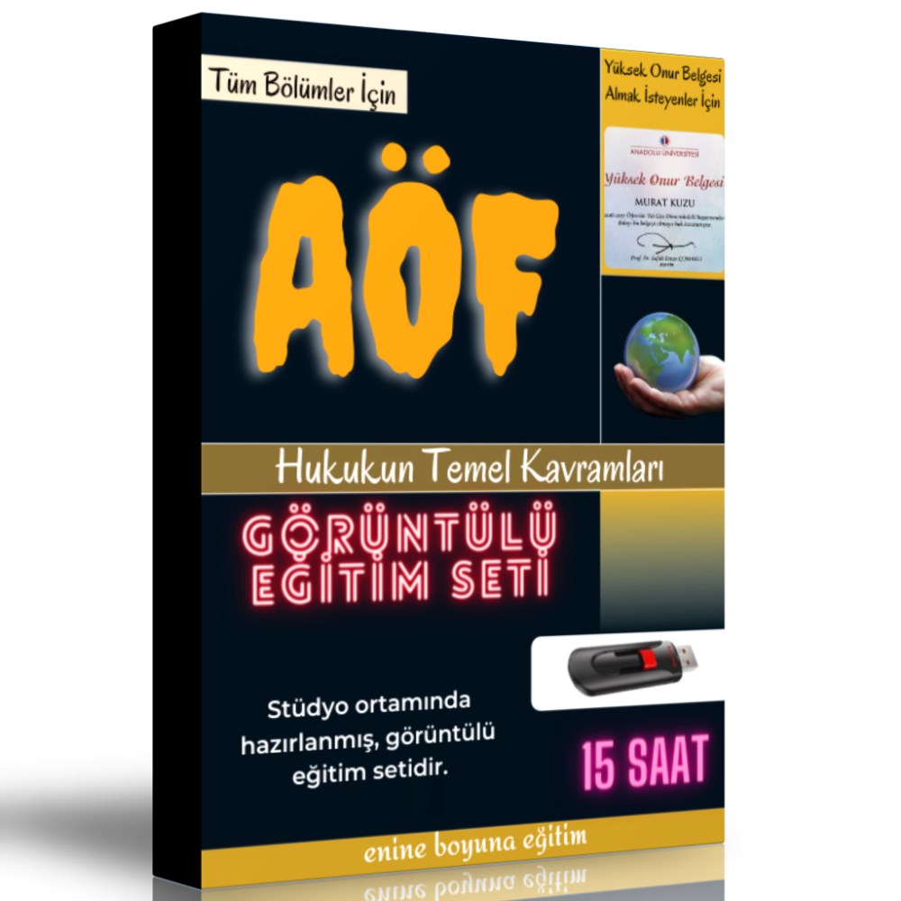 AÖF-Hukukun Temel Kavramları Eğitim Seti (15 Saat Anlatım)