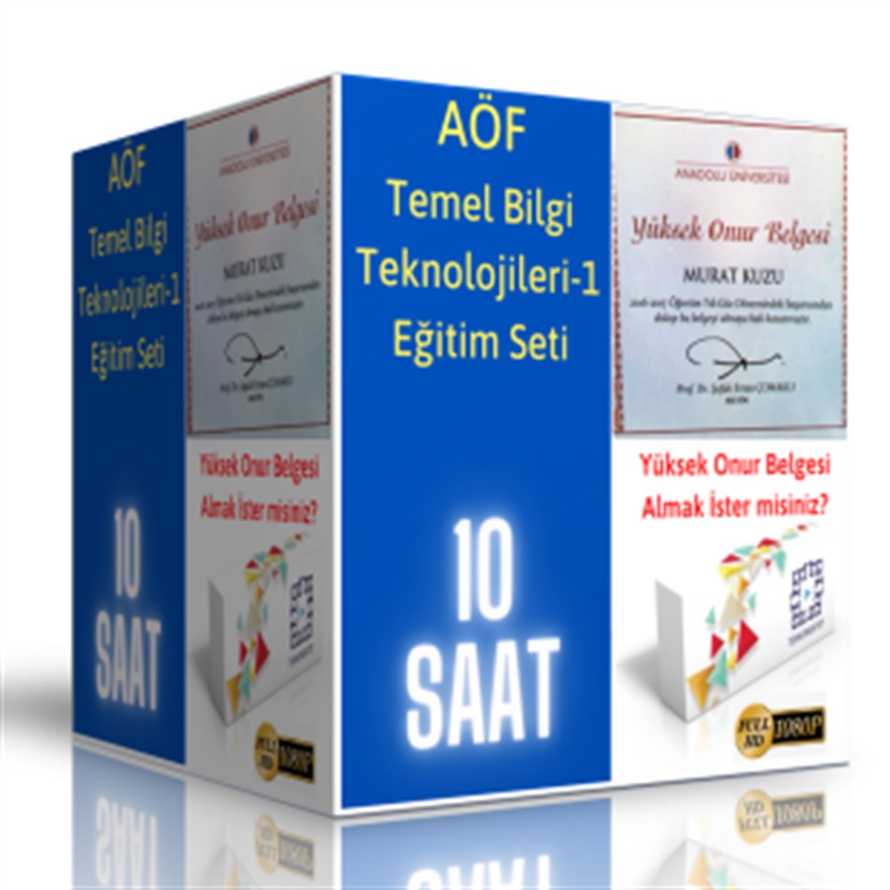 AÖF Temel Bilgi Teknolojileri 1 Görüntülü Eğitim Seti
