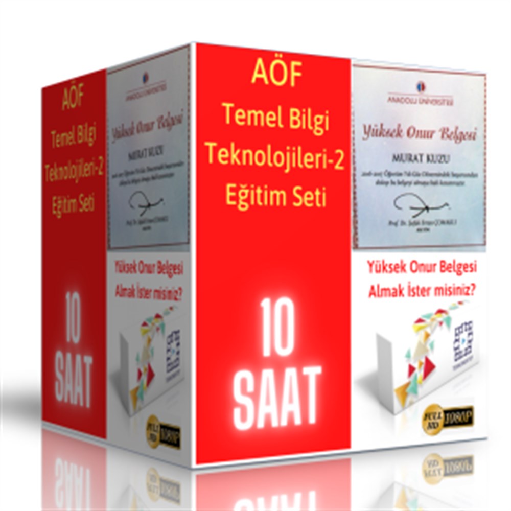 AÖF Temel Bilgi Teknolojileri 2 Görüntülü Eğitim Seti