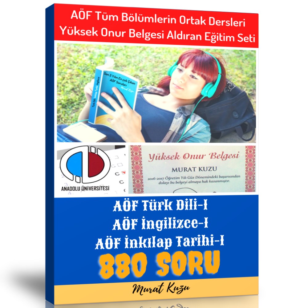 AÖF Türk Dili-İnkılap Tarihi-İngilizce Birinci Sınıf Çıkmış Sorular Kitabı