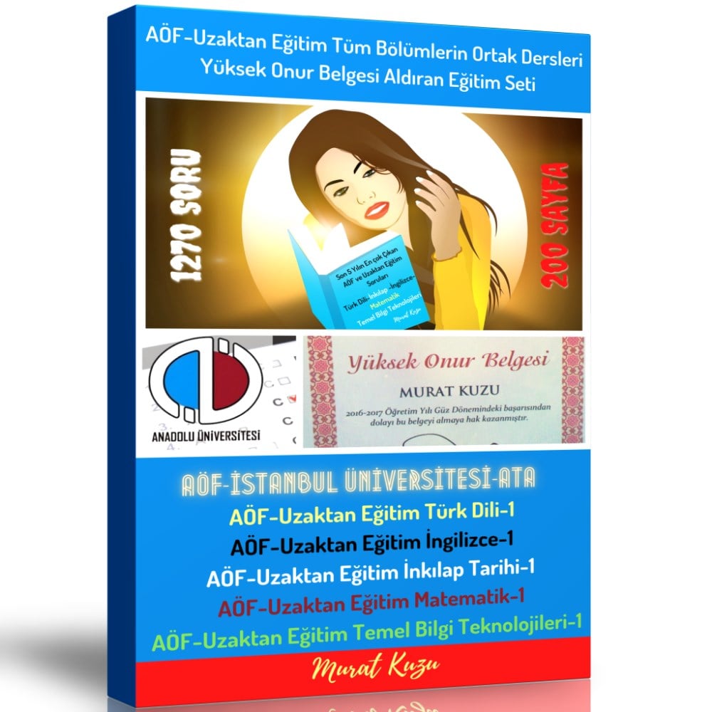 AÖF-Uzaktan Eğitim Tüm Bölümlerin Ortak Dersleri (5 Ders)