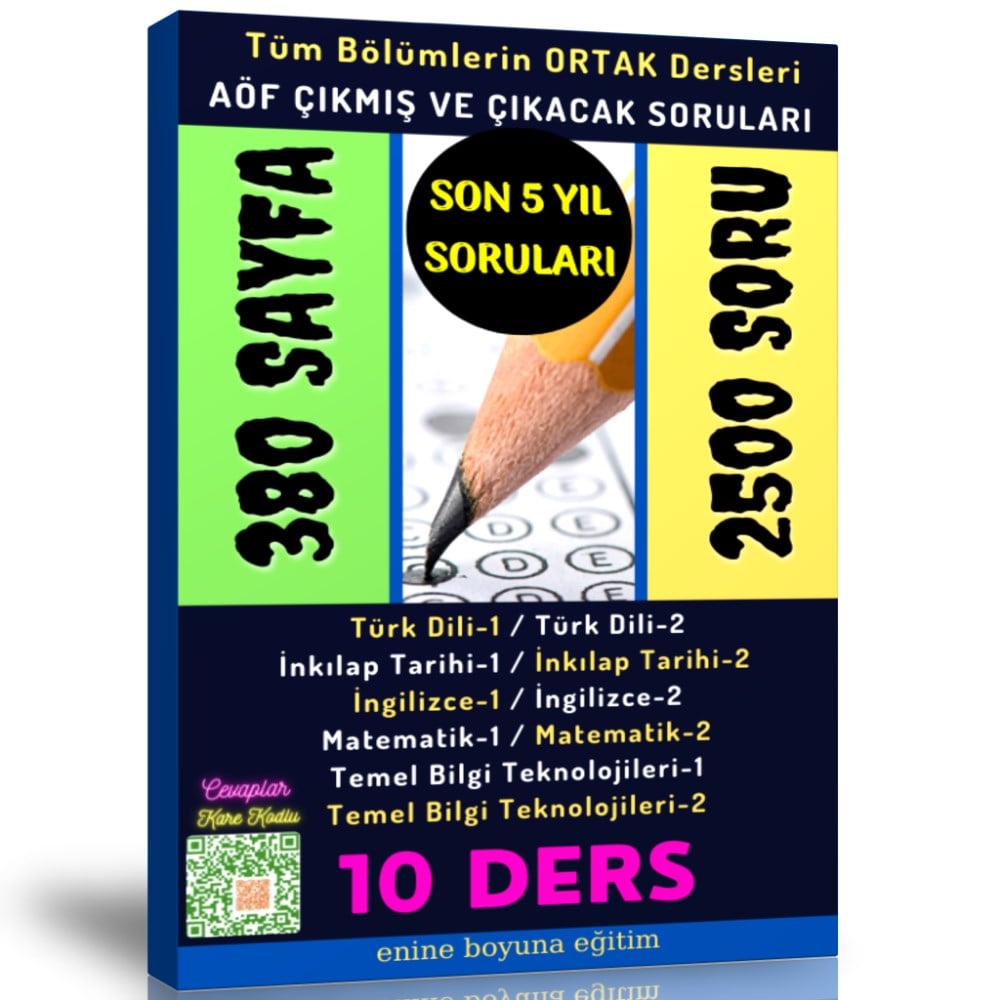AÖF ve Uzaktan Eğitim Çıkmış ve Çıkacak Sorular Kitapları (2 Kitap)