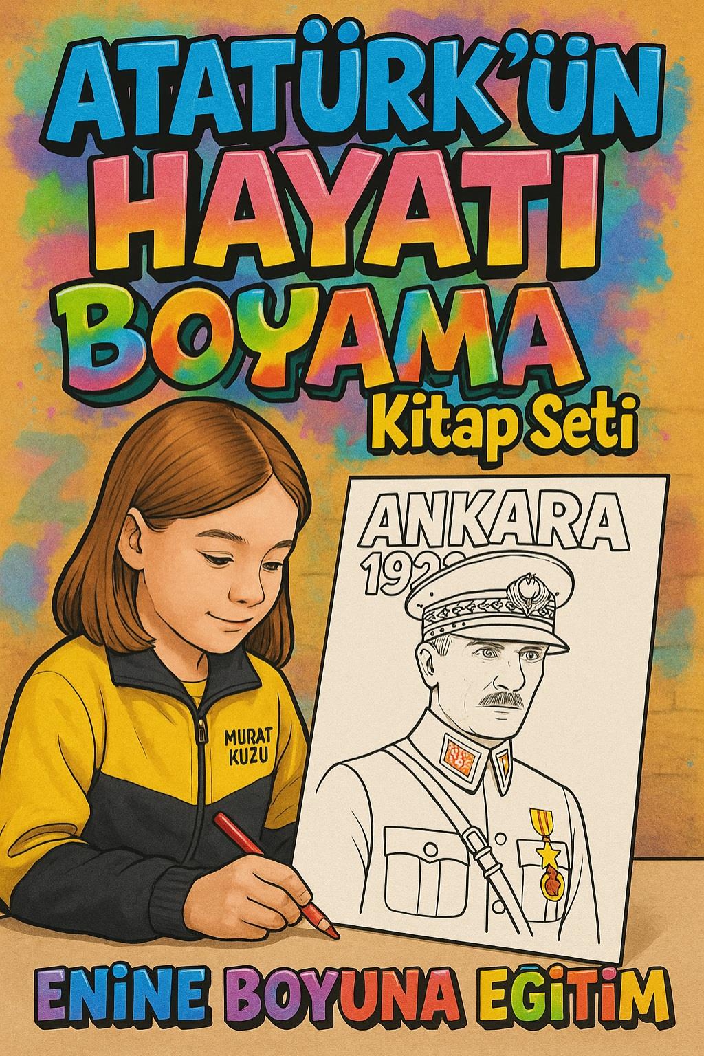 Atatürk'ün Hayatı Boyama Kitap Seti (2 Kitap 72 Boyama)