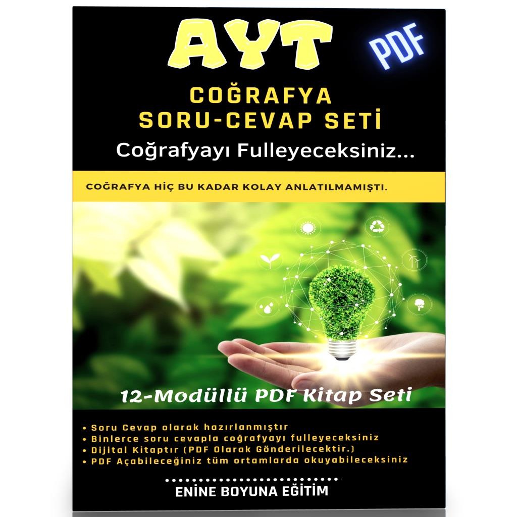 AYT Coğrafya Hazırlık Kitabı (500 Sayfalık PDF)