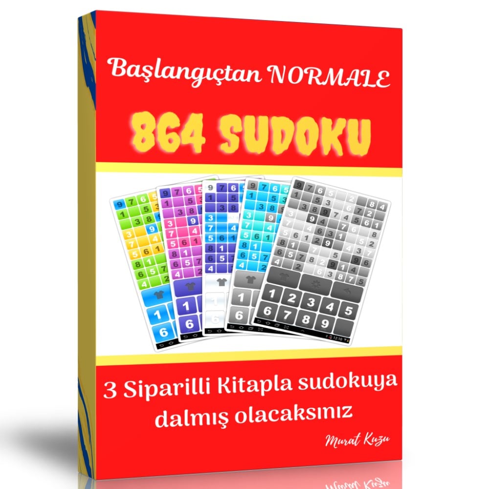 Başlangıçtan NORMALE 864 Sudoku Kitabı (3 Spiralli Kitap)