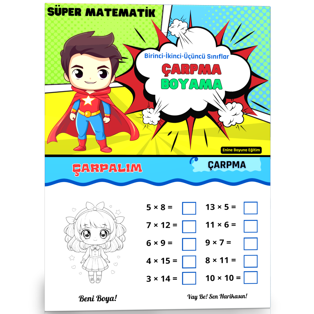 Birinci, İkinci ve Üçüncü Sınıflar İçin Süper Matematik (ÇARP-BOYA)