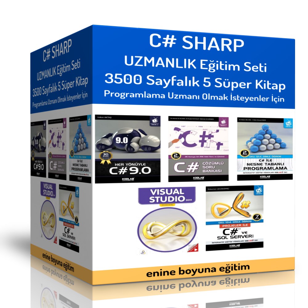 C# SHARP Uzmanlık Eğitim Seti (5 Süper Kitap)