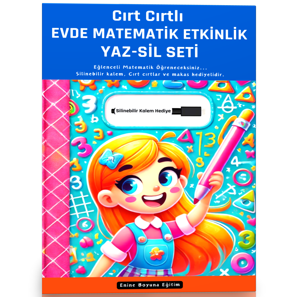 Cırt Cırtlı Evde Matematik Etkinlik YAZ-SİL Kitabı