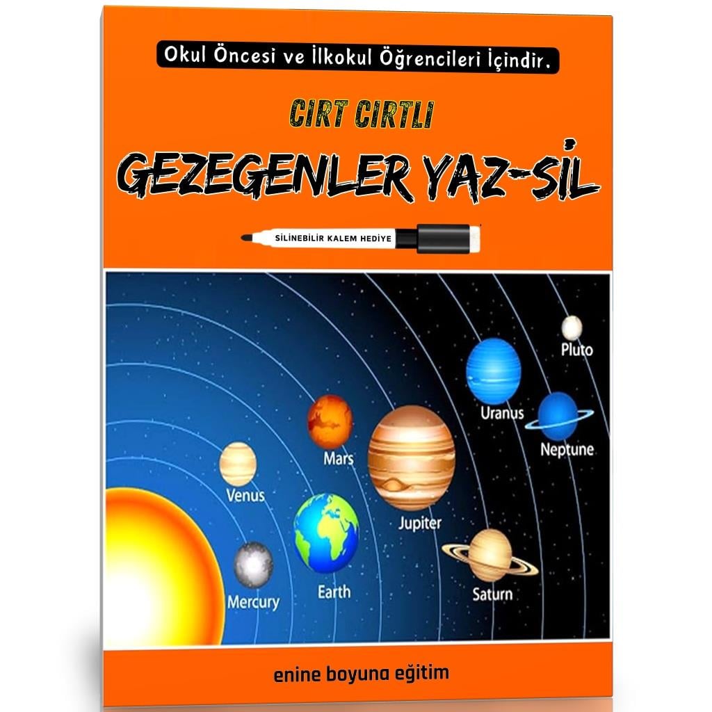 Cırt Cırtlı GEZEGENLER YAZ-SİL Kitabı 