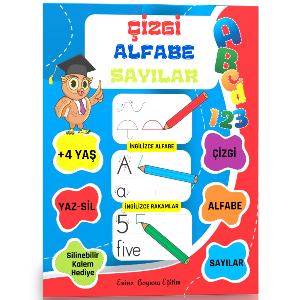 Çizgi-Alfabe-Sayılar YAZ-SİL Kitabı