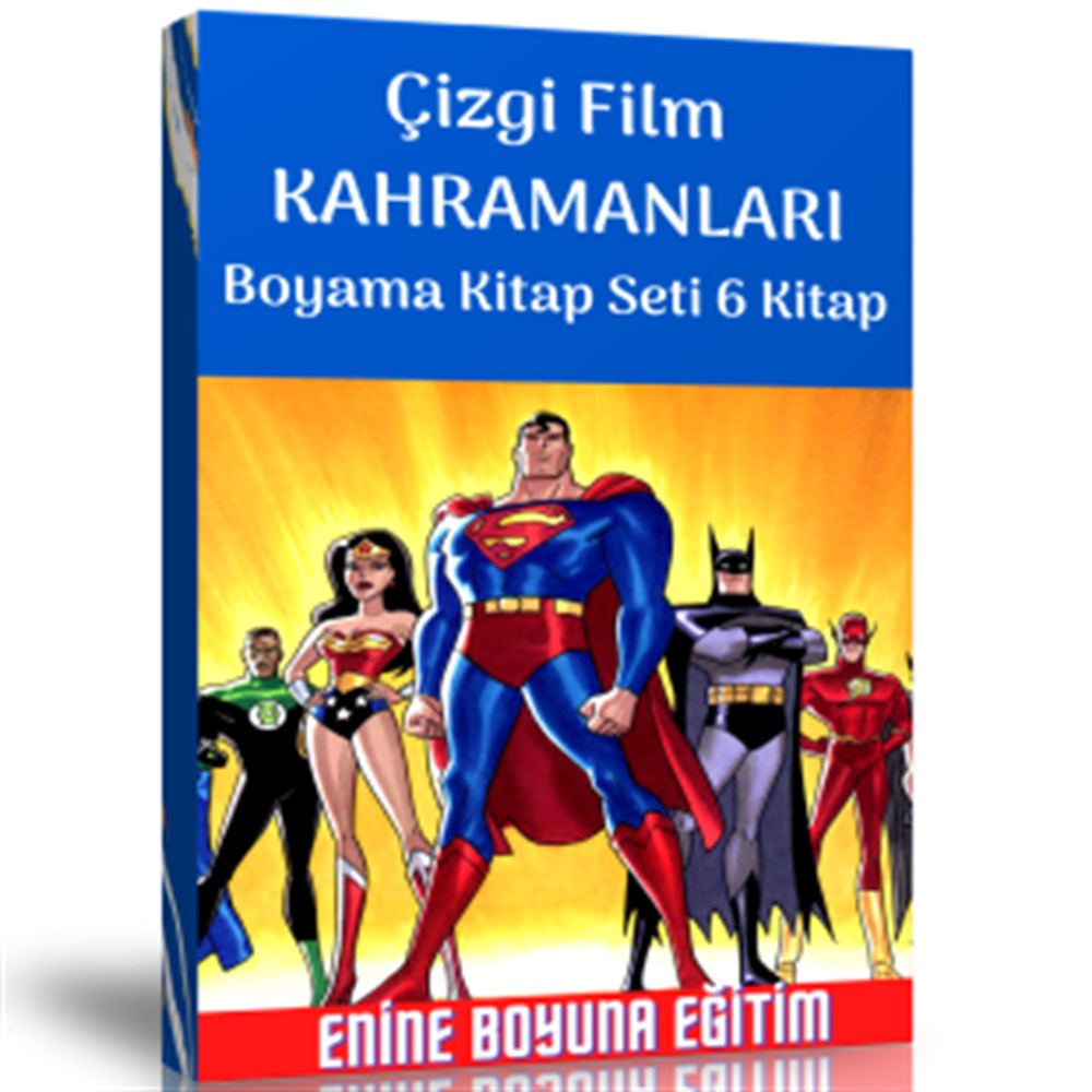 Çizgi Film KAHRAMANLARI Boyama Kitap Seti 6 Kitap