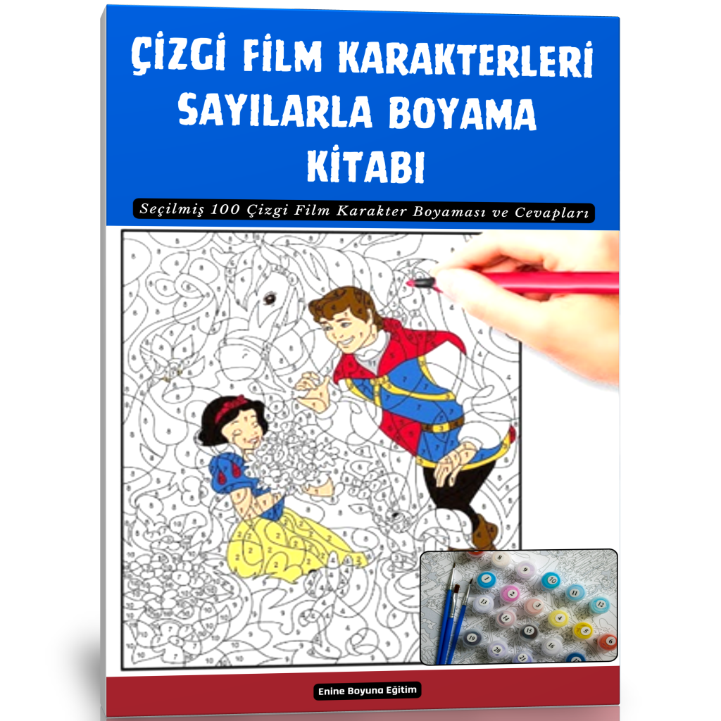 Çizgi Film Karakterleri Sayılarla Boyama Kitabı