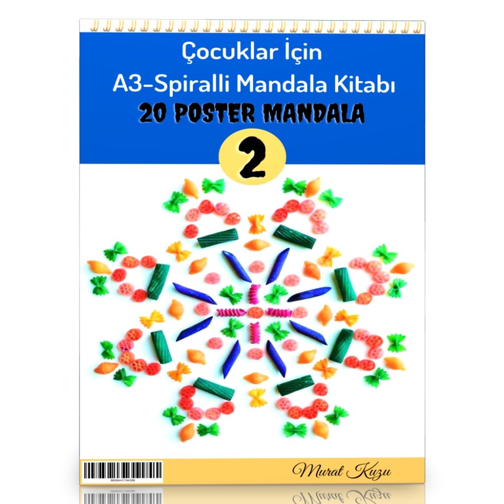 Çocuklar İçin A-3 Spiralli Mandala Kitabı-2