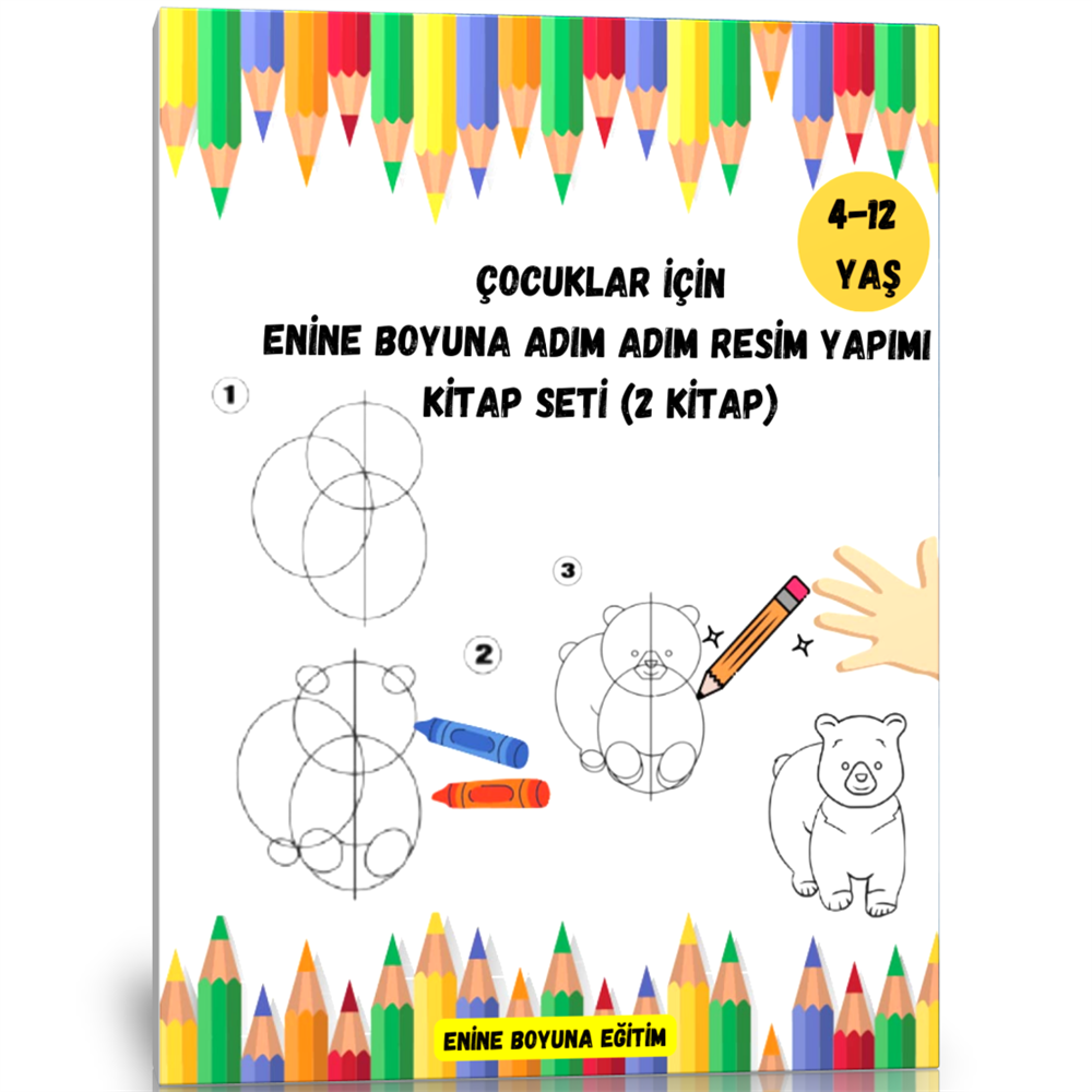 Çocuklar İçin Adım Adım Resim Yapımı Kitap Seti (2 Kitap)
