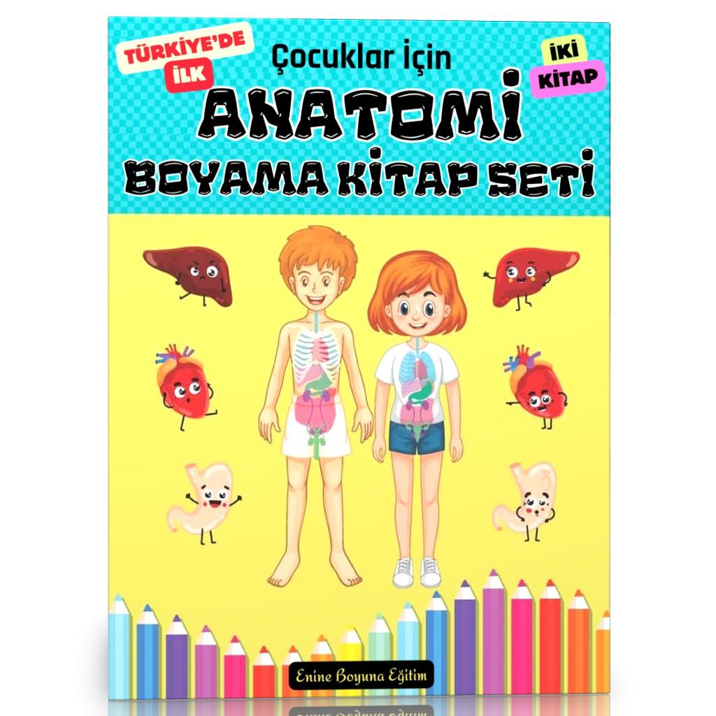 Çocuklar İçin ANATOMİ Boyama Kitap Seti (2 Süper Kitap)
