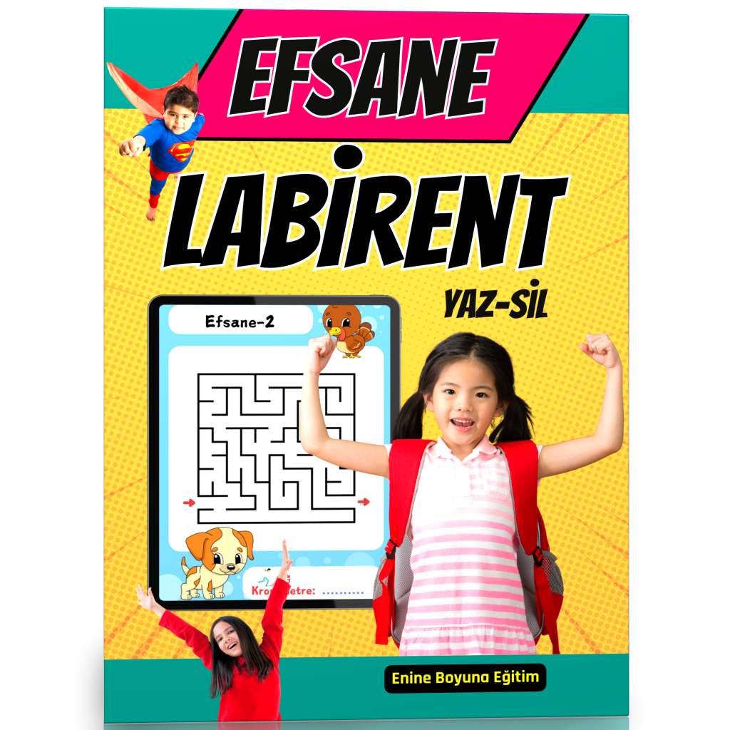 Çocuklar İçin Efsane Labirent YAZ-SİL Kitabı