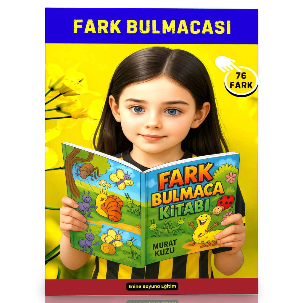 Çocuklar İçin Fark Bulmaca Kitabı (76 Fark)
