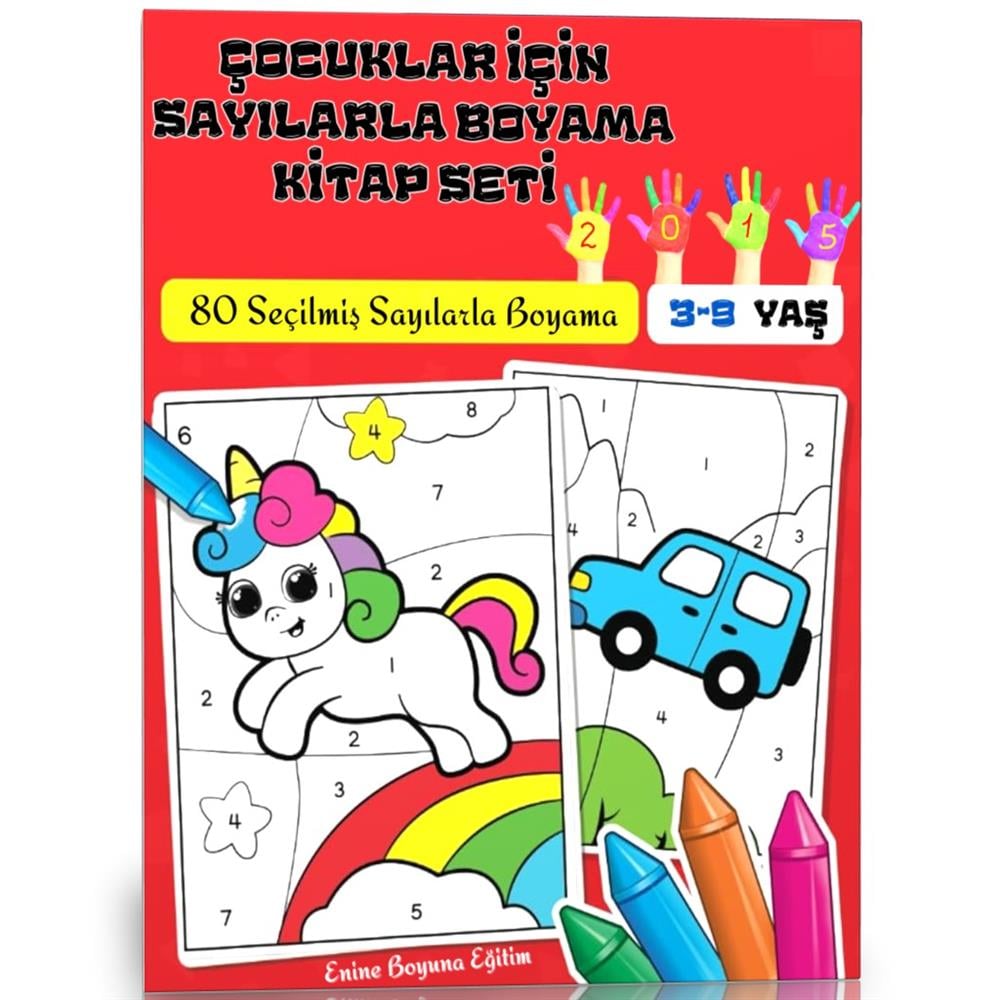 Çocuklar İçin Sayılarla Boyama Kitap Seti (2 Kitap)