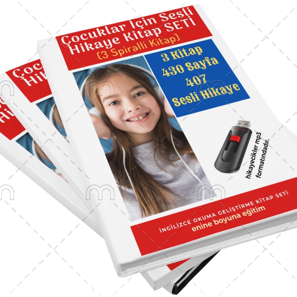 Çocuklar İçin Sesli Hikaye Kitap Seti (3 Spiralli Kitap)