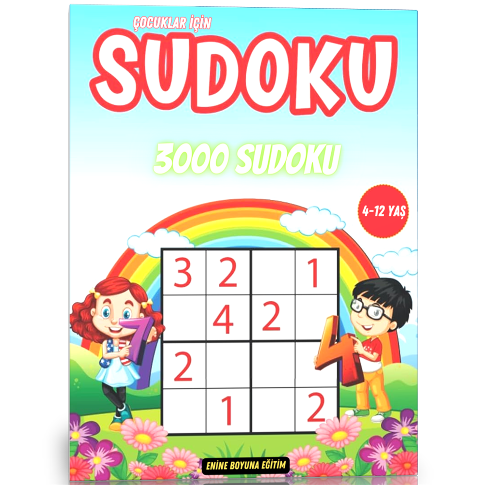Çocuklar İçin Sudoku Kitabı (3000 Sudoku Çözümleriyle)