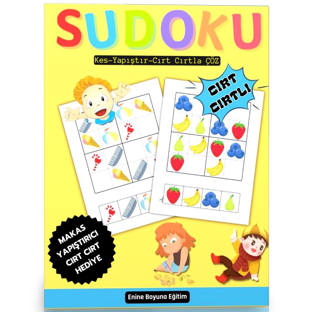 Çocuklar İçin Sudoku Kitabı (Cırt Cırtlı) 4-12 Yaş