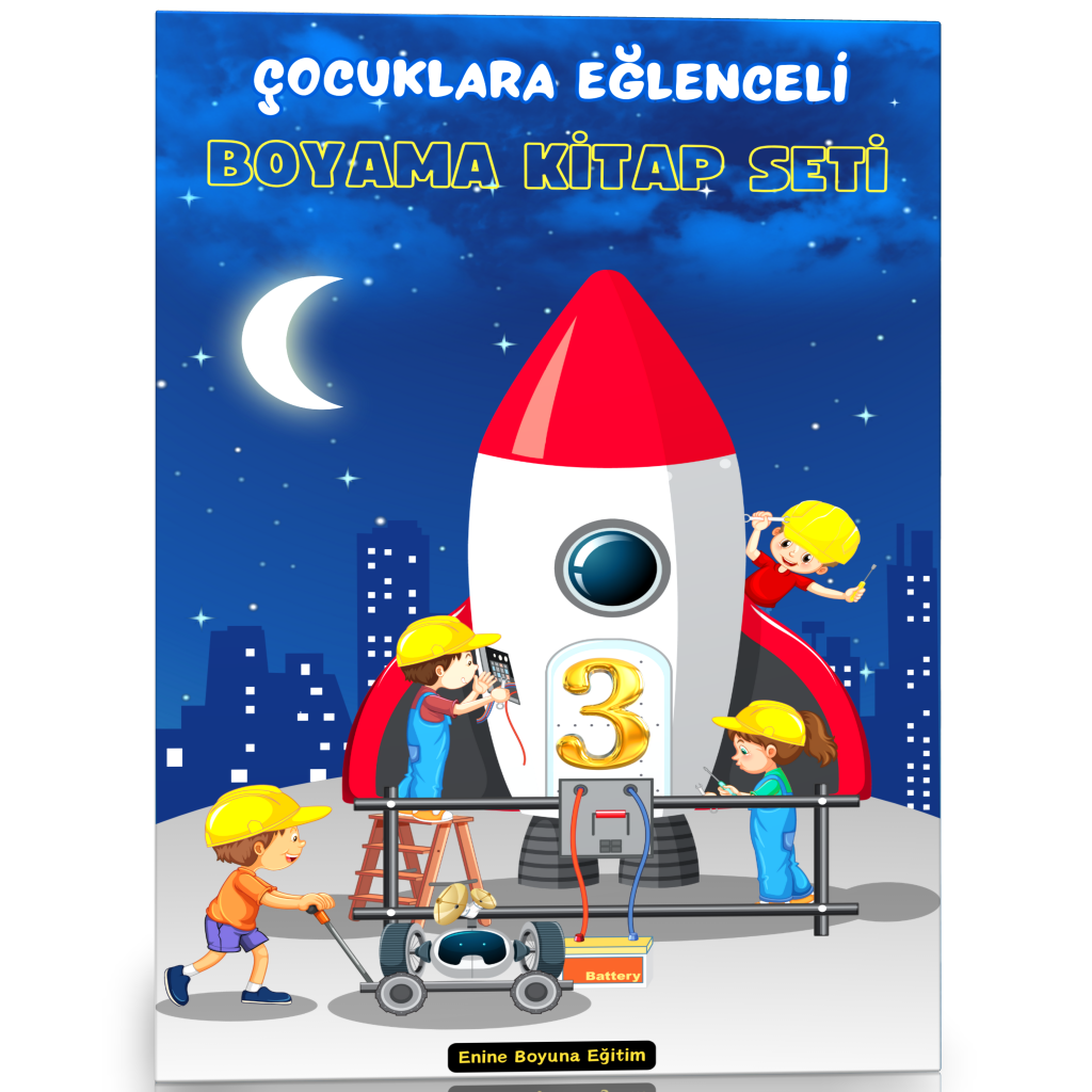 Çocuklara Eğlenceli Boyama Kitap Seti (3 Kitap)