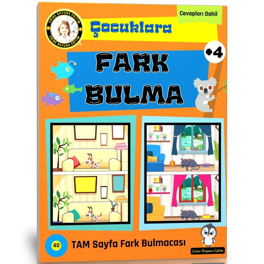 Çocuklara Fark Bulma Kitabı (TAM Sayfa)