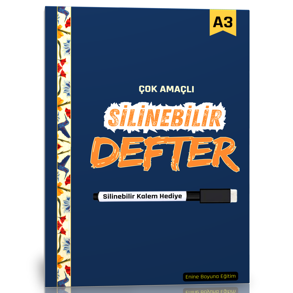 Çok Amaçlı Silinebilir Defter-A3 (Kalem Hediyeli)