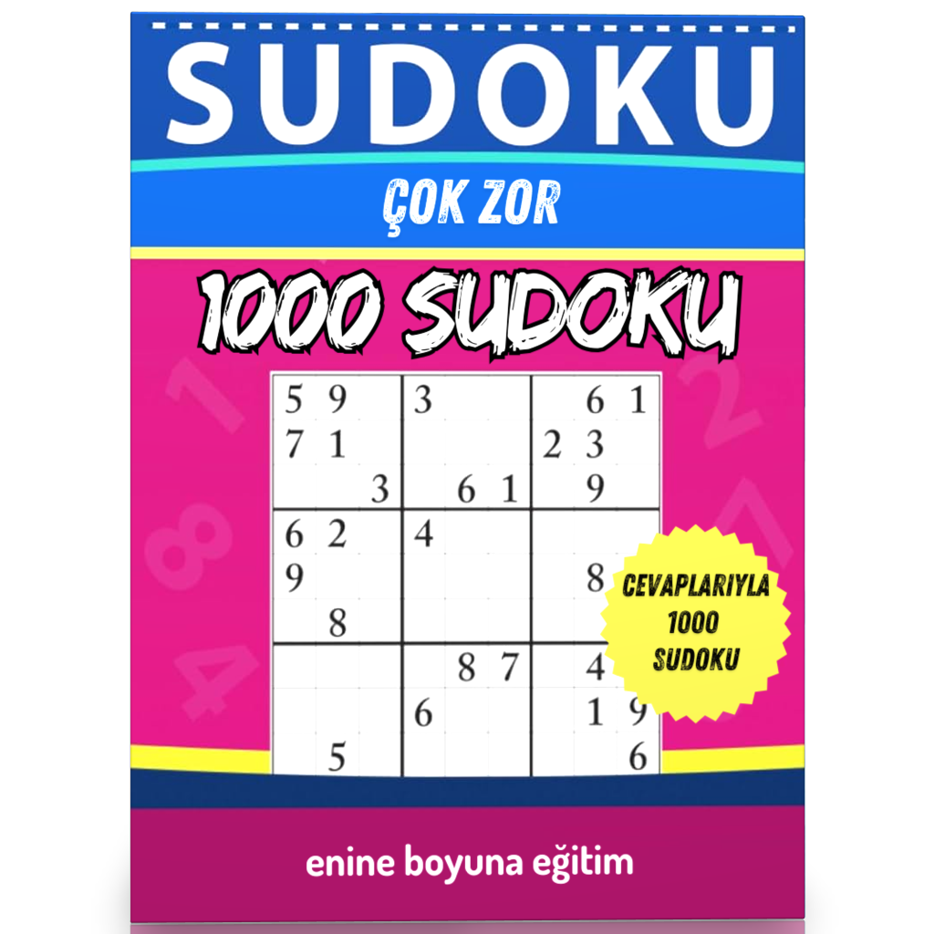 Çok Zor Sudoku Kitabı (1000 Sudoku Cevaplarıyla)