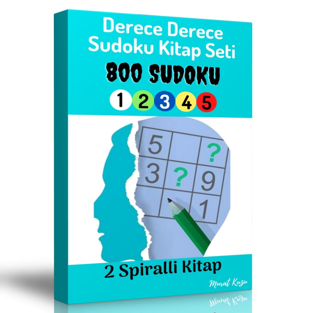 Dereceli Sudoku Kitap Seti (2 Spiralli Kitap)