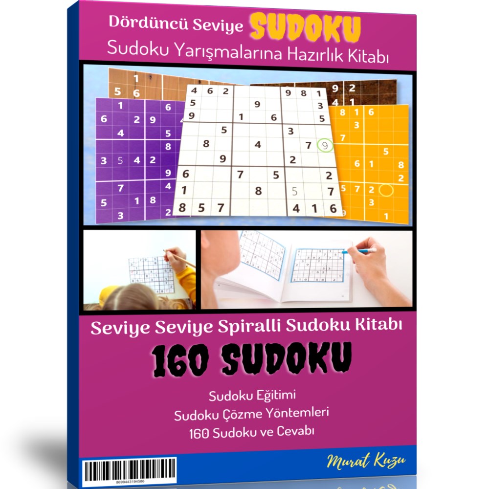 Dördüncü Seviye Sudoku Kitabı Spiralli (160 Seçilmiş Sudoku)