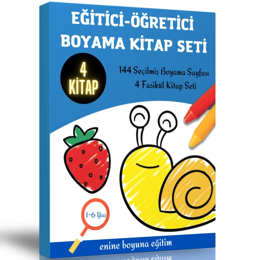 Eğitici-Öğretici Boyama Kitap Seti (144 Boyama Sayfası)