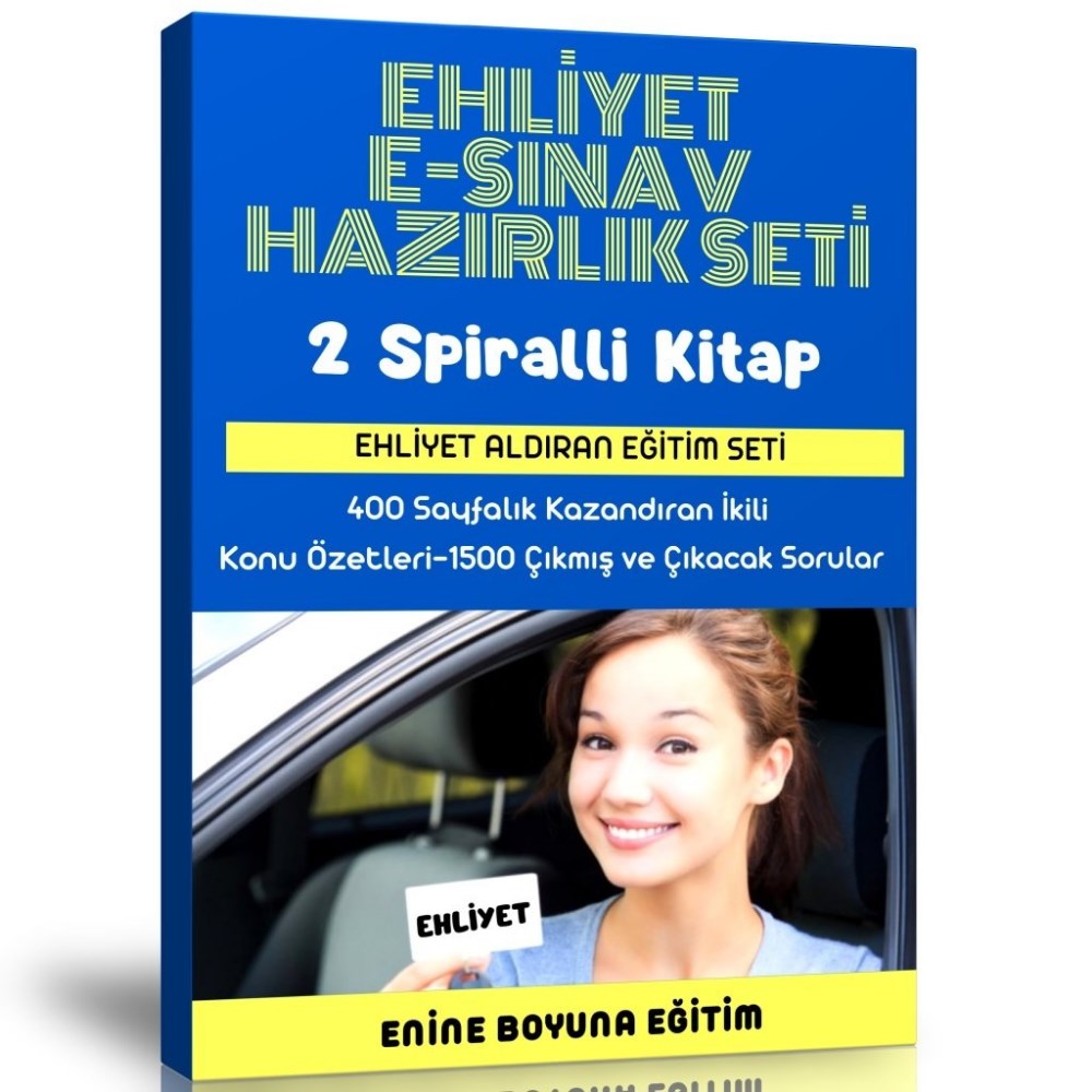 Ehliyet E-Sınav Hazırlık Seti (2 Spiralli Kitap)
