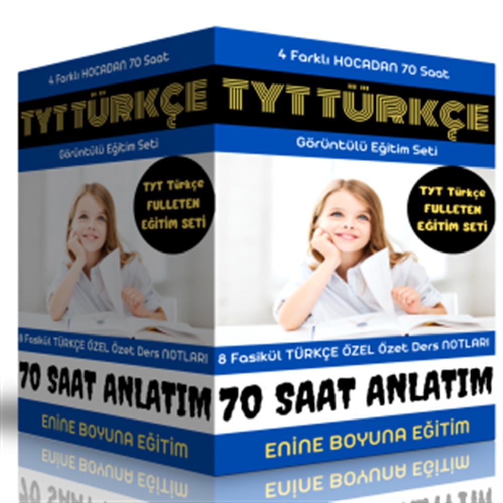 Enine Boyuna TYT Türkçe Ful Hazırlık Seti (4 Farklı Hocadan 70 Ders ve 8 Fasikül Kitap)